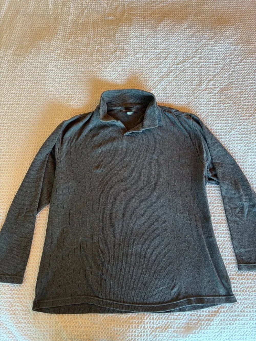 Banana Republic Men’s Collared Pullover Collared Sweater XL Charcoal Gray